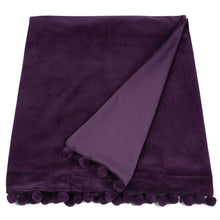 Load image into Gallery viewer, Velvet Pom Pom Throw