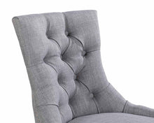 Load image into Gallery viewer, Verona Dining Chair in Grey with Chrome Knocker and Grey Legs