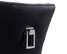 Load image into Gallery viewer, Ashford Dining Chair in Black Velvet with Square Knocker And Oak Legs