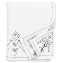 Load image into Gallery viewer, Embroidered Reindeer Christmas Tablecloth