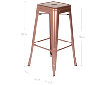 Load image into Gallery viewer, Bar Stool in Shiny Rose Gold