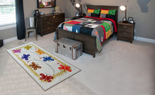 Load image into Gallery viewer, Butterfly Area Rug Polyester Carpet Polyester Non Slip Educational Playmat for Activities Children Room any Flooring 150 x 80 cm