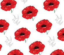 Load image into Gallery viewer, Poppy Womens Retro Apron - Pin Up Sweetheart Apron For Women - Poppies Apron