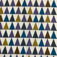 Load image into Gallery viewer, 2 x Multicoloured Triangle Print Cushion Covers (43608) Linen 45 x 45 cm Square Premium Soft Furnishing, Sofas, Beds, Indoor, Outdoor