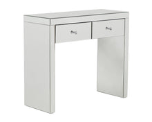 Load image into Gallery viewer, Monroe Silver Mirrored Console Table Set with 2 x 1 Drawer Bedside Tables and Stool
