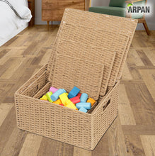 Load image into Gallery viewer, Storage Basket Hamper (Set of 4) Paper Rope by Arpan