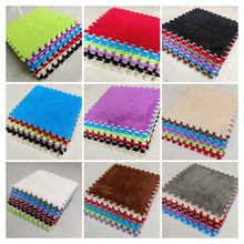 Load image into Gallery viewer, 10pcs EVA Plush Puzzle Area Rug Floor Mats Non Slip Washable Playmat 30 x 30 cm