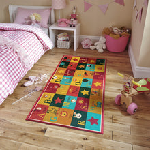 Load image into Gallery viewer, Multi-coloured Alphabet Rugs for Kids room or Nursery - Bright Colours & Anti-slip Rug