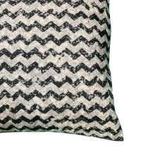 Load image into Gallery viewer, 2 x Black & White Style 47609 - 45 x 45 cm Square Cushion Covers Pillowcase for Sofas, Beds, Garden Furniture Invisible Zip (18' x 18' inch.)