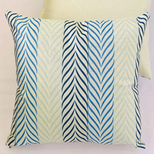 Load image into Gallery viewer, 2 x Premium Cushion Covers Linen 45 x 45 cm Square for Soft Furnishing, Sofas, Beds (Blue / Yellow)