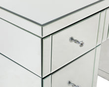 Load image into Gallery viewer, Monroe Silver Mirrored Dressing Table Set