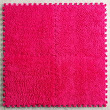 Load image into Gallery viewer, 10pcs EVA Plush Puzzle Area Rug Floor Mats Non Slip Washable Playmat 30 x 30 cm