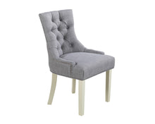 Load image into Gallery viewer, Verona Dining Chair in Grey with Chrome Knocker and Grey Legs