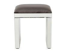 Load image into Gallery viewer, Monroe Silver Mirrored Console Table Set with 2 x 1 Drawer Bedside Tables and Stool