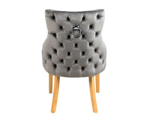 Load image into Gallery viewer, Elizabeth Dining Chair in Grey Velvet with Oak Legs