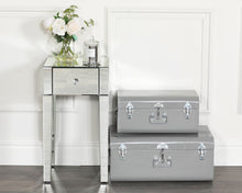 Load image into Gallery viewer, Monroe Silver Mirrored Bedside Table with 1 Drawer