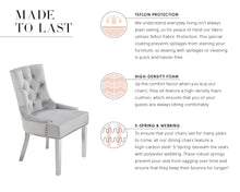 Load image into Gallery viewer, Verona Dining Chair in Light Grey Velvet with Chrome Knocker and Chrome Legs