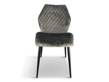 Load image into Gallery viewer, grey dining chair velvet x 2