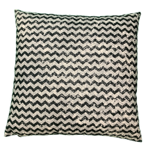 Load image into Gallery viewer, 2 x Black & White Style 47609 - 45 x 45 cm Square Cushion Covers Pillowcase for Sofas, Beds, Garden Furniture Invisible Zip (18' x 18' inch.)