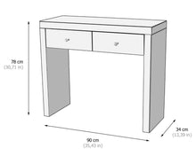Load image into Gallery viewer, Monroe Silver Mirrored Console Table Set with 2 x 1 Drawer Bedside Tables and 4 Drawer Chest