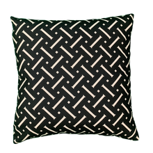 Load image into Gallery viewer, 2 x Black & White Plush Cushion Covers (47622) Linen 45 x 45 cm Square Premium Soft Furnishing, Sofas, Beds, Indoor, Outdoor