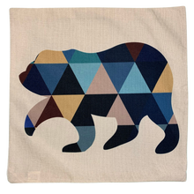 Load image into Gallery viewer, 2 x Cushion Cover 56205 45 x 45 cm Square Cotton Linen Cushion Covers Pillowcase for Sofas, Beds Invisible Zip (18' x 18' in) (Polar Bear)