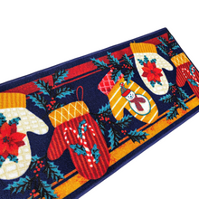 Load image into Gallery viewer, Christmas Gloves Polyester Runners / Area Rug Non-Slip Bright Colours 137x49 cm