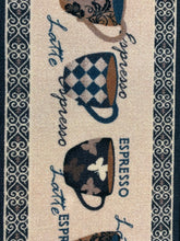 Load image into Gallery viewer, Coffee Cups Design Rugs / Runners / Carpet / Mat - 100% Polyester with Anti Slip with Latex Back - Easy Clean - 137 x 49 cms