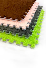 Load image into Gallery viewer, 10pcs EVA Plush Puzzle Area Rug Floor Mats Non Slip Washable Playmat 30 x 30 cm