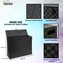 Load image into Gallery viewer, Toilet Roll Holder Free Standing Bathroom Multipurpose Storage Unit Polypropylene Woven on Metal Frame, Ideal Addition to Bathroom or Toilets by Arpan
