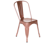 Load image into Gallery viewer, Tolix Style Chair in Shiny Rose Gold