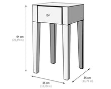 Load image into Gallery viewer, Monroe Silver Mirrored Dressing Table Set with 2 x 1 Drawer Bedside Tables