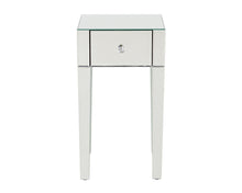Load image into Gallery viewer, Monroe Silver Mirrored 1 Drawer Bedside Table Set
