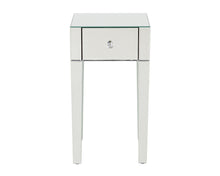 Load image into Gallery viewer, Monroe Silver Mirrored 1 Drawer Bedside Table Set