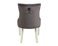 Load image into Gallery viewer, Verona Dining Chair in Grey Velvet with Chrome Knocker and Grey Legs