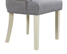 Load image into Gallery viewer, Verona Dining Chair in Grey with Chrome Knocker and Grey Legs
