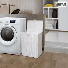Load image into Gallery viewer, Arpan Medium Resin Laundry Clothes Basket with Lid and Lining Storage Basket with Removable Lining