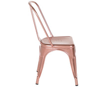 Load image into Gallery viewer, Tolix Style Chair in Shiny Rose Gold
