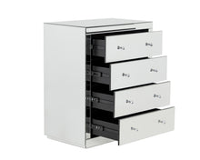 Load image into Gallery viewer, Monroe Silver Mirrored Chest with 4 Drawers