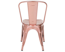 Load image into Gallery viewer, Tolix Style Chair in Shiny Rose Gold