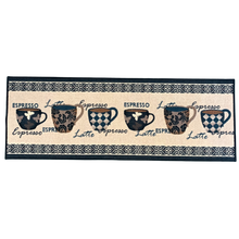 Load image into Gallery viewer, Coffee Cups Design Rugs / Runners / Carpet / Mat - 100% Polyester with Anti Slip with Latex Back - Easy Clean - 137 x 49 cms
