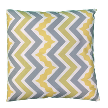 Load image into Gallery viewer, 2 x Yellow Grey White Cushion Covers Short Plush 45 x 45 cm Square Premium Soft Furnishing, Sofas, Beds, Indoor, Outdoor