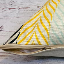 Load image into Gallery viewer, 2 x Premium Cushion Covers Linen 45 x 45 cm Square for Soft Furnishing, Sofas, Beds (Blue / Yellow)