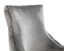 Load image into Gallery viewer, Elizabeth Dining Chair in Grey Velvet with Grey Legs