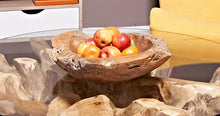 Load image into Gallery viewer, Teak Fruit Bowl reclaimed teak 40 cm solid teak root bowl home decor