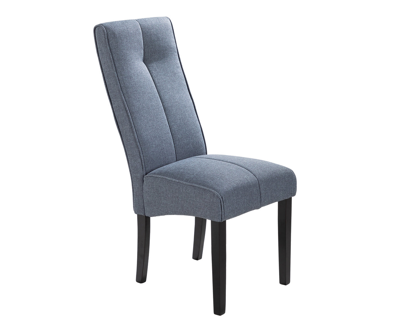 Vienna Dining Chair in Grey Linen with Black Legs