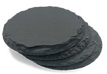 Load image into Gallery viewer, Set of 4 Black Slate Coasters