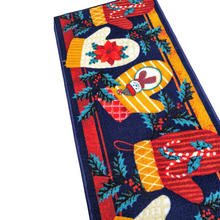 Load image into Gallery viewer, Christmas Gloves Polyester Runners / Area Rug Non-Slip Bright Colours 137x49 cm
