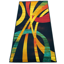 Load image into Gallery viewer, Modern Art Black Area Rug Contemporary Polyester Rugs / Runners