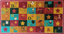 Load image into Gallery viewer, Multi-coloured Alphabet Rugs for Kids room or Nursery - Bright Colours & Anti-slip Rug